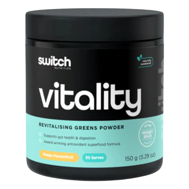 Switch Nutrition - Vitality Super Greens Powder - Mango Passionfruit (150g)