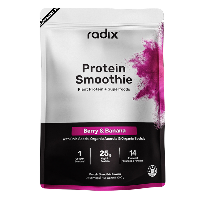 Radix Nutrition - Plant Protein Smoothie Bag - Berry & Banana (1kg)