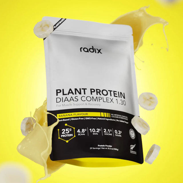 Radix Nutrition - Plant Protein DIAAS Complex™ 1.30 Bag - Banana (1kg) - Render