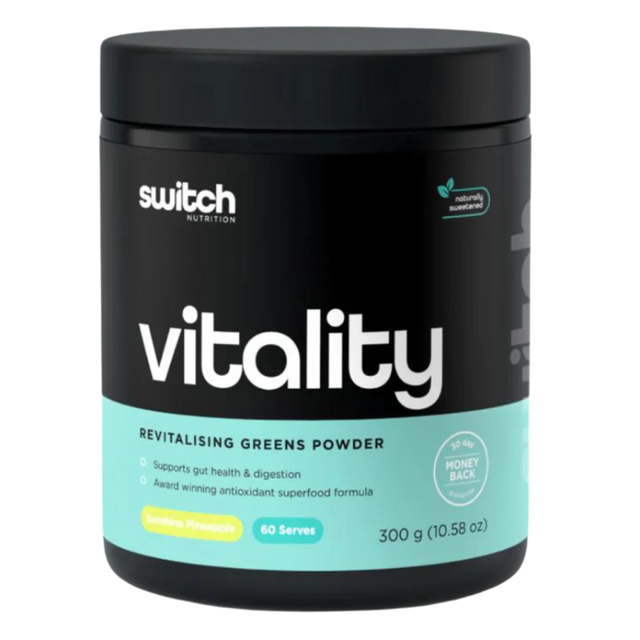 Switch Nutrition - Vitality Super Greens Powder - Sunshine Pineapple (300g)