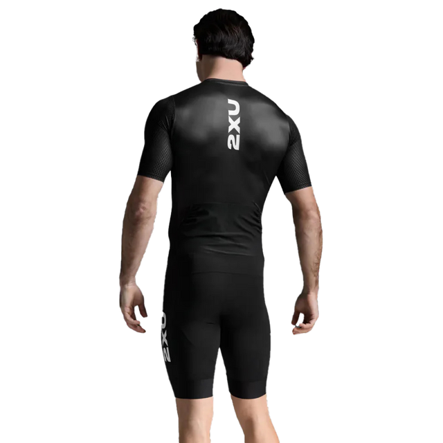 2XU-Mens-Aero-Hex-Sleeved-Trisuit-Black-White-back