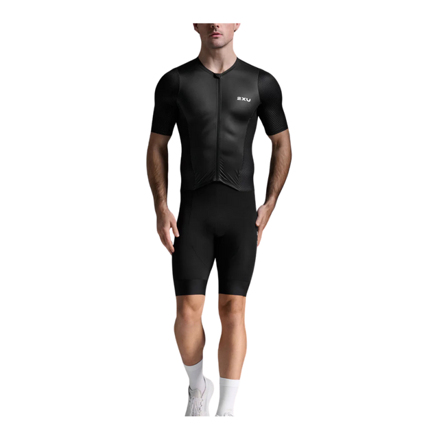 2XU-Mens-Aero-Hex-Sleeved-Trisuit-Black-White