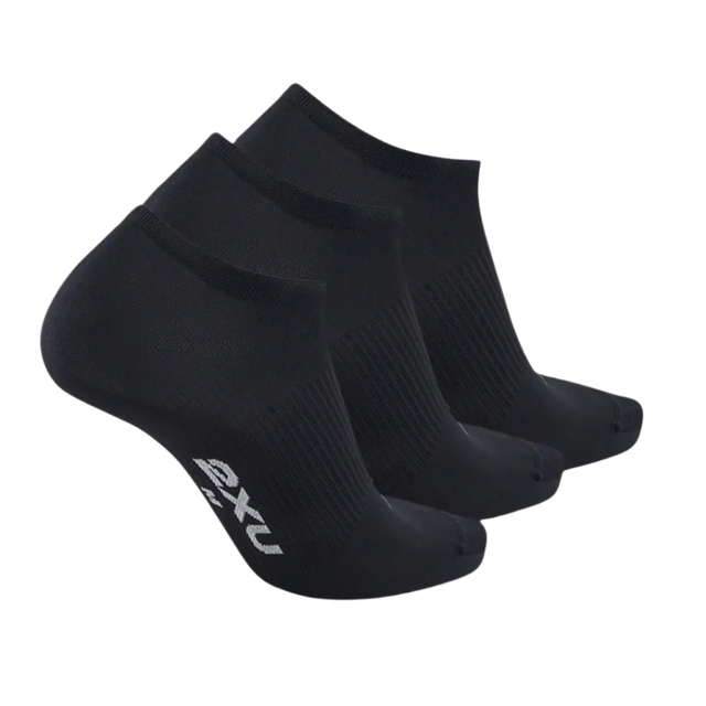 2XU - Invisible Sock 3 Pack - Black/White