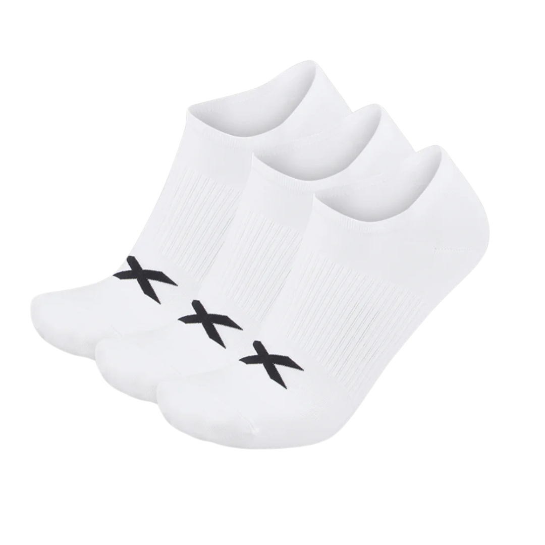 2XU - Invisible Sock 3 Pack - White/Black