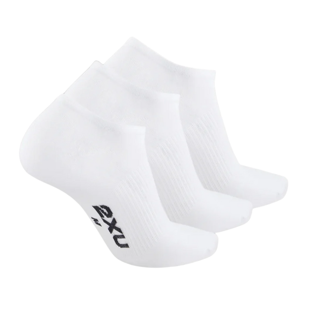 2XU - Invisible Sock 3 Pack - White/Black