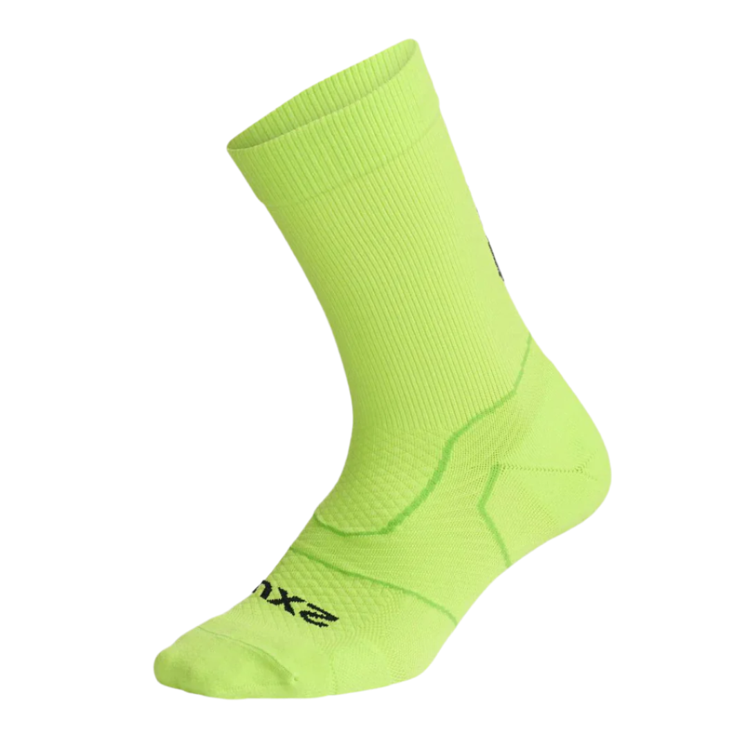 2XU - Vectr Cushion Crew Socks - Volt/Black