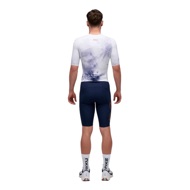 2XU - Mens Light Speed React Sleeved Trisuit - Marble Acid/Midnight - Aid Station