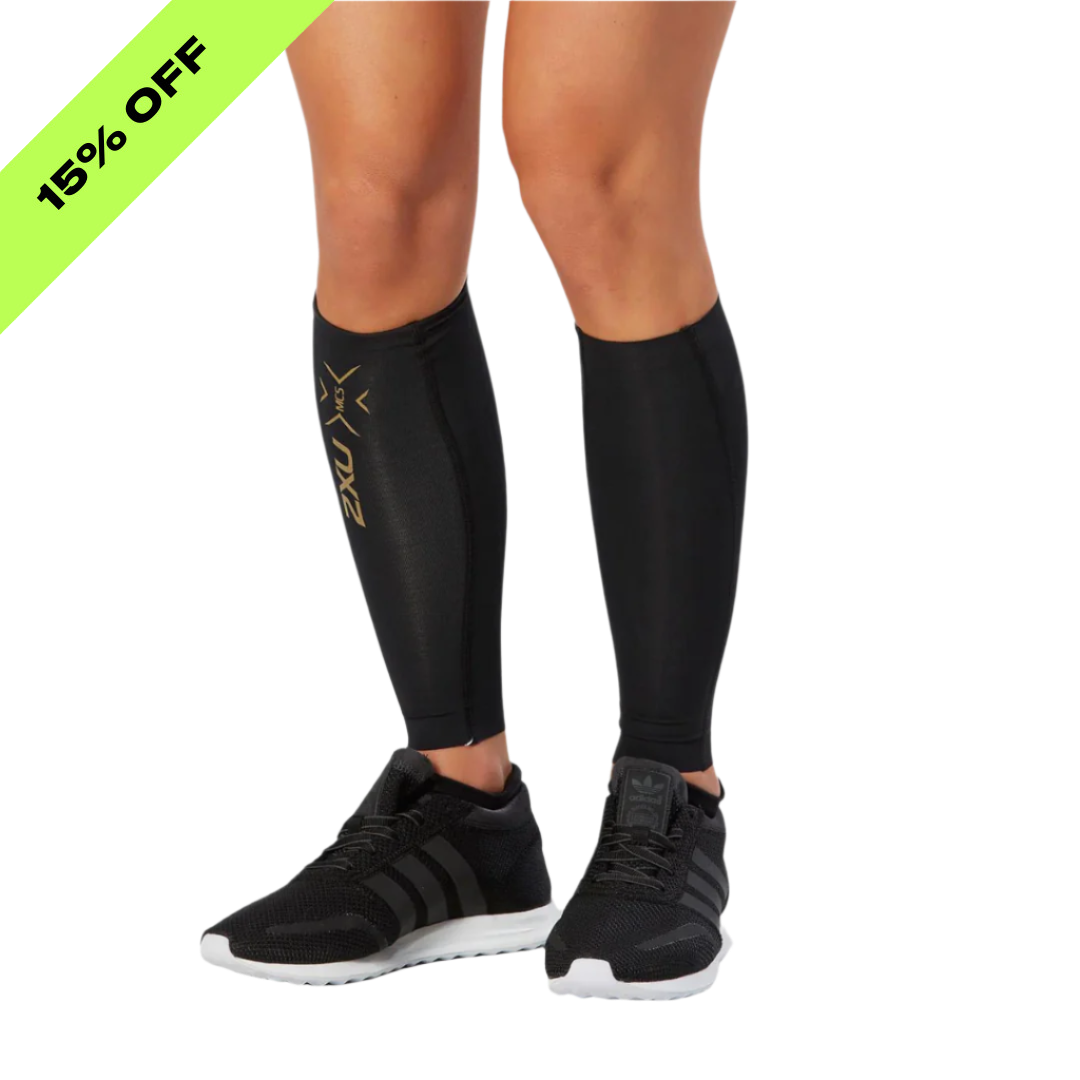 2XU - Light Speed Comp Calf Guards - Black/Gold (XLarge)