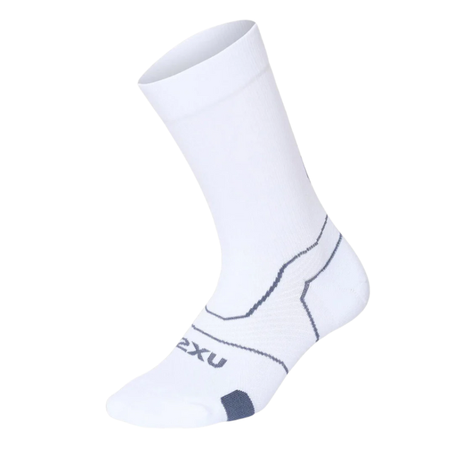 2XU - Vectr Cushion Crew Socks - White/Grey 