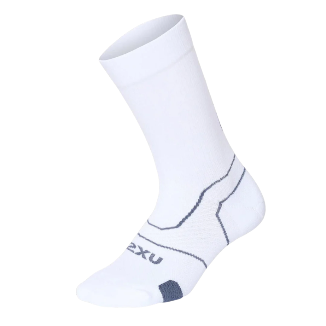 2XU - Vectr Cushion Crew Socks - White/Grey 