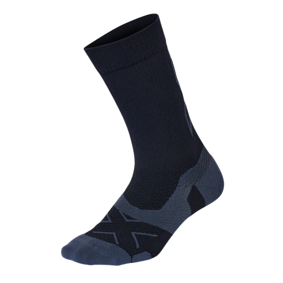 2XU - Vectr Light Cushion Crew Socks - Black/Titanium