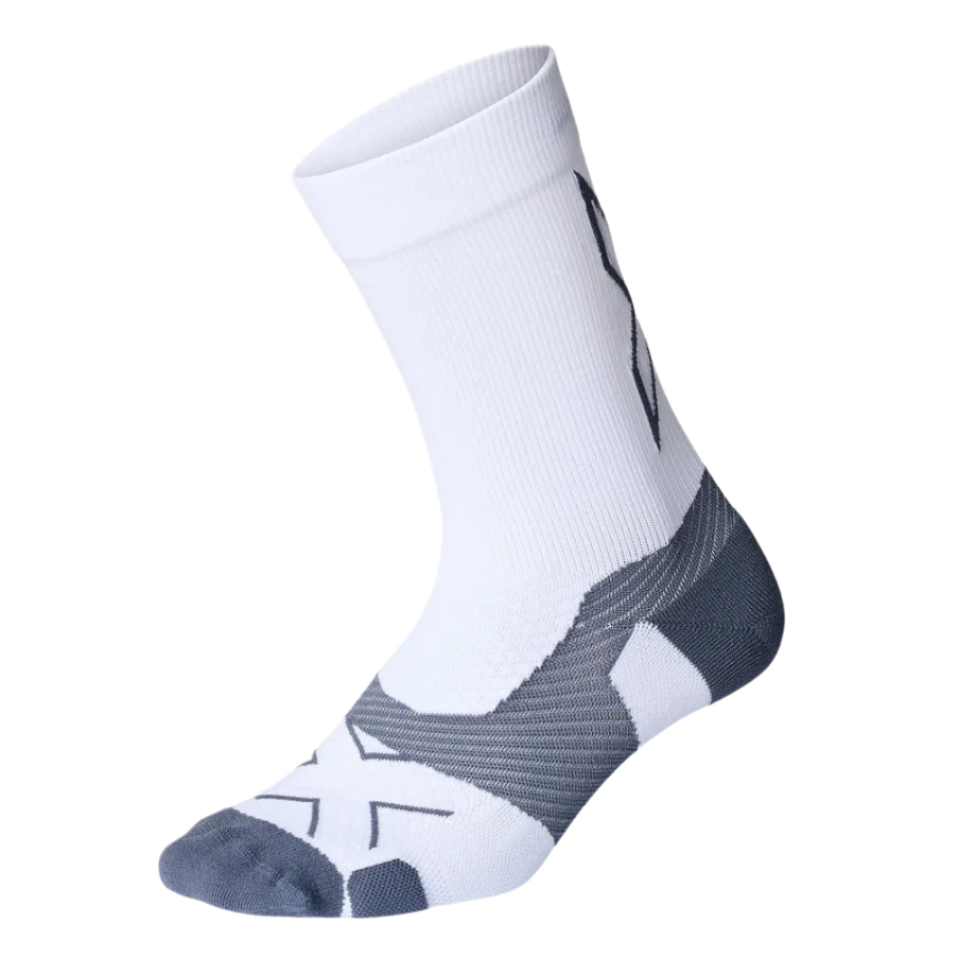 2XU - Vectr Light Cushion Crew Socks - White/Grey