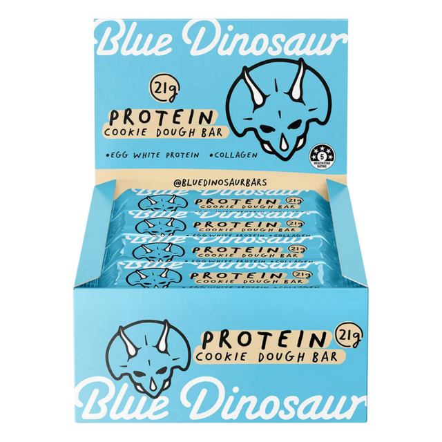 Blue Dinosaur - Protein Bar - Cookie Dough Boxof12