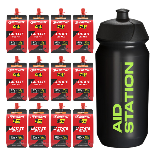Enervit - C2:1PRO Lactate Gel Mix Drink Bottle Bundle (12 Gel Mixes)