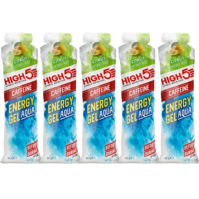 High5 - Energy Gel Aqua - Citrus (with caffeine) - Pack of 5