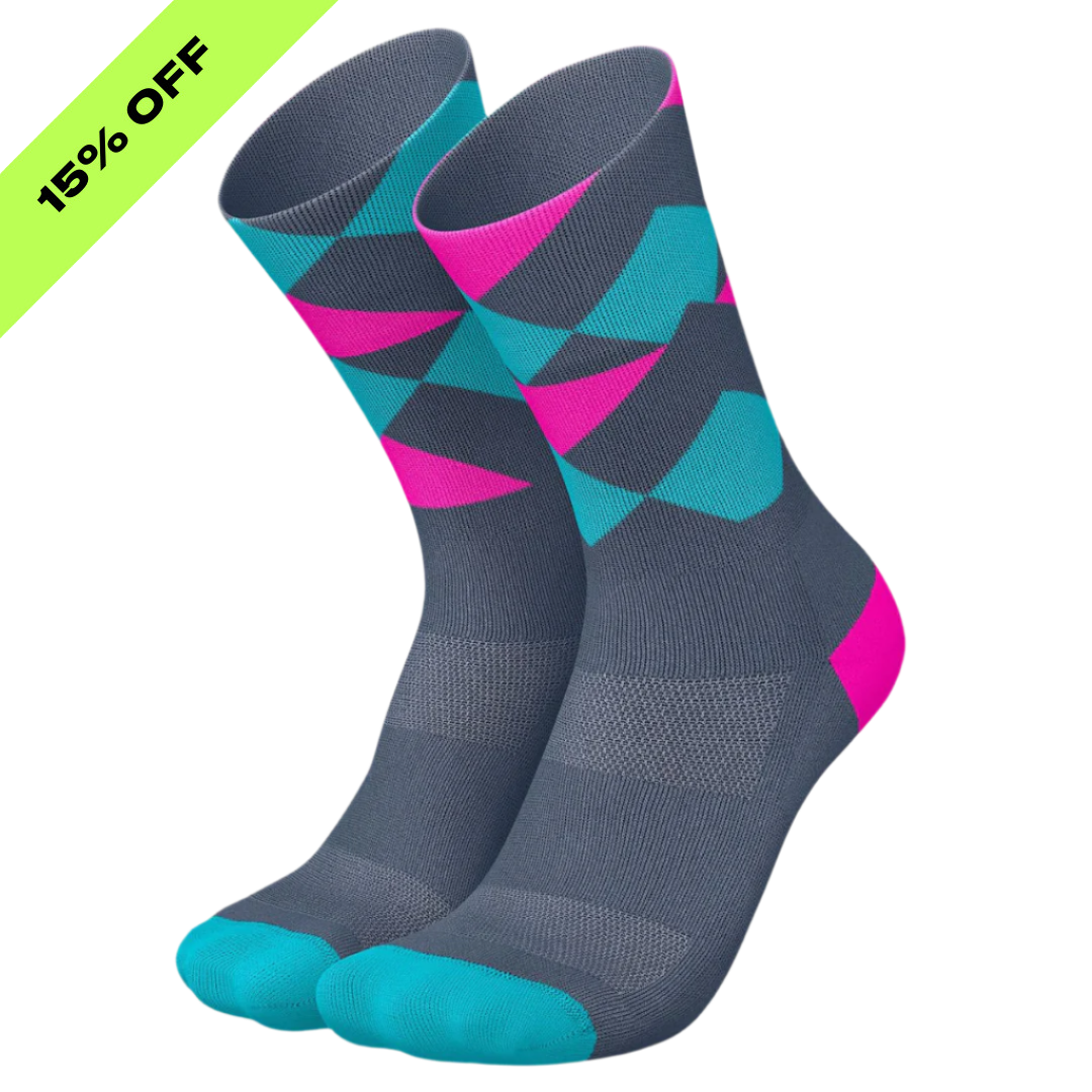 Incylence - Running Peaks Long Sock - Zucchero Cyan