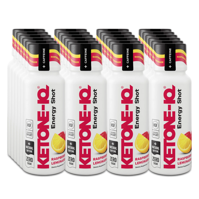 Ketone-IQ - Caffeine Shot - Raspberry Lemonade - 24 Pack