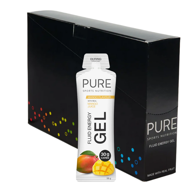 PURE Sports Nutrition - Fluid Energy Gels - Mango 30g - Box of 18