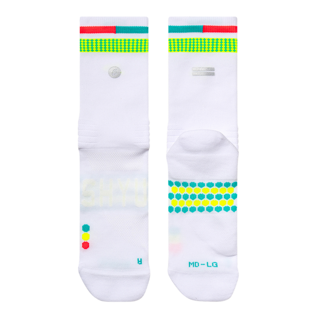 SHYU-Racing-Socks-white-polka-reef-flatlay