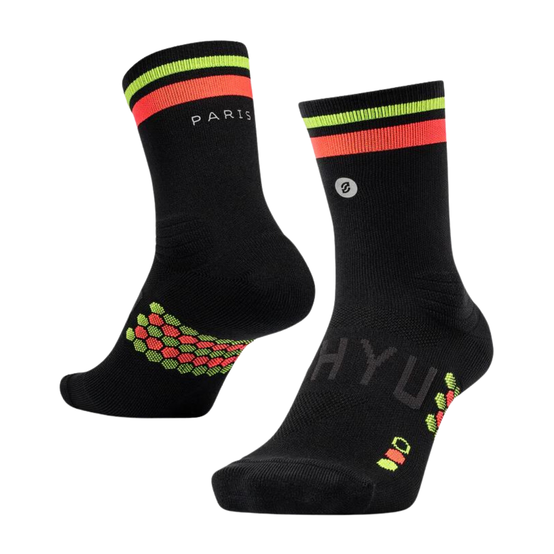 SHYU - Racing Socks - Black/Red/Neon