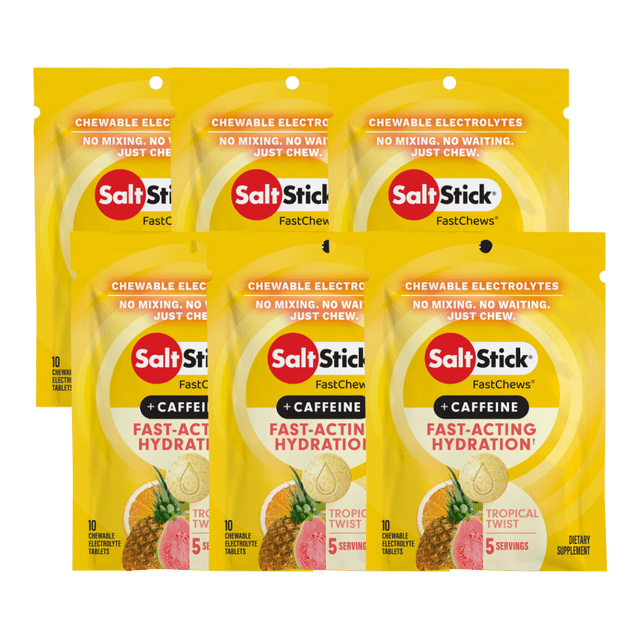 SaltStick - Electrolyte FastChews + Caffeine Sachet - Tropical Twist - Aid Station