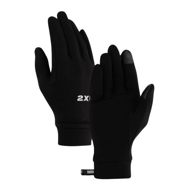 2XU - Run Gloves - Black/Silver Reflective