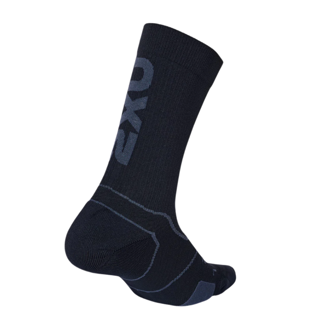 2XU - Vectr Cushion Crew Socks - Black/Titanium