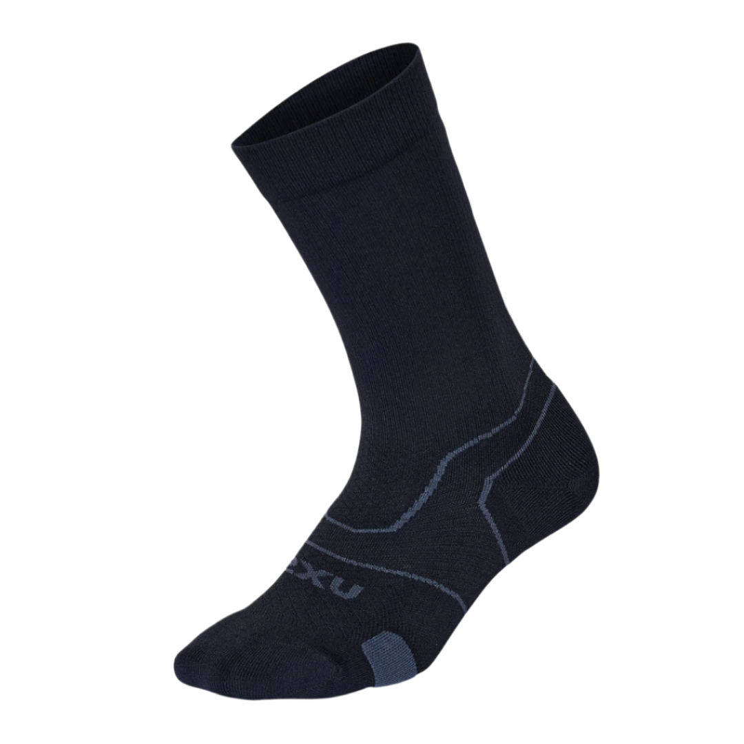 2XU - Vectr Cushion Crew Socks - Black/Titanium