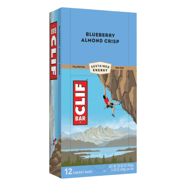 Clif Bar - Energy Bars - Blueberry Almond Crisp - Box of 12