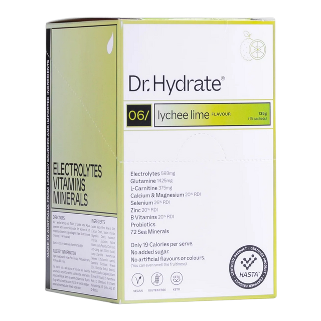 Dr. Hydrate - All-In-One Drink Sachet Box - Lychee Lime