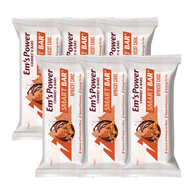 Em's Power Cookies - Smart Bars - Apricot Choc - Pack of 6