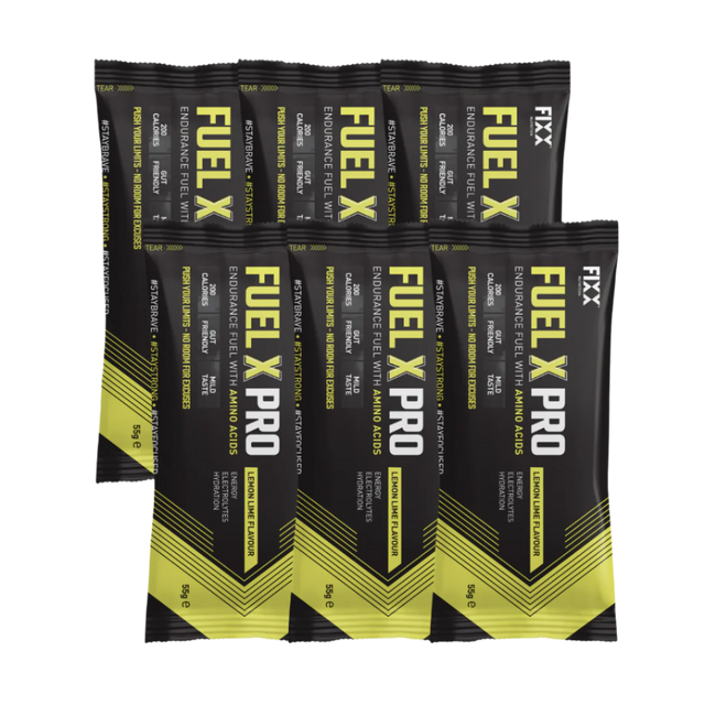 Fixx Nutrition - Fuel X Pro Endurance Fuel - Sachets - Lemon Lime (55g) Six pack