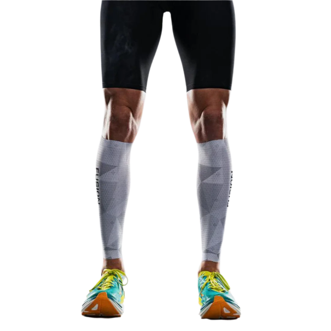 Fusion - TEMPO! Calf Sleeves - White/Grey