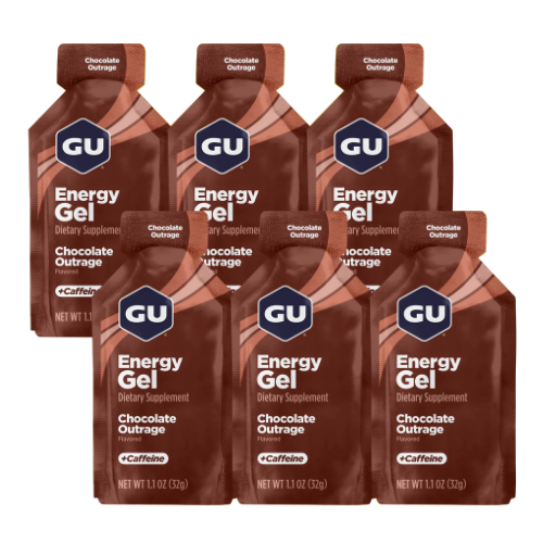 GU Energy - Energy Gels - Chocolate Outrage (with caffeine) (Pack of 6)