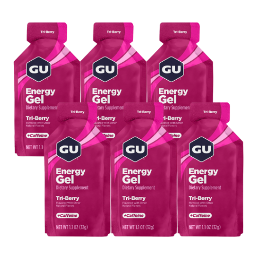 GU Energy - Energy Gels - Tri-Berry (with caffeine) (6 Pack)
