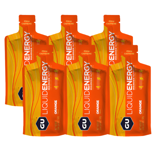 GU Energy - Liquid Energy Gel - Orange (with caffeine) - 6 Pack