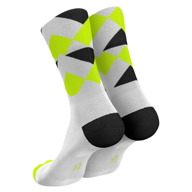 Incylence - Running Peaks Long Sock - White Canary (back)