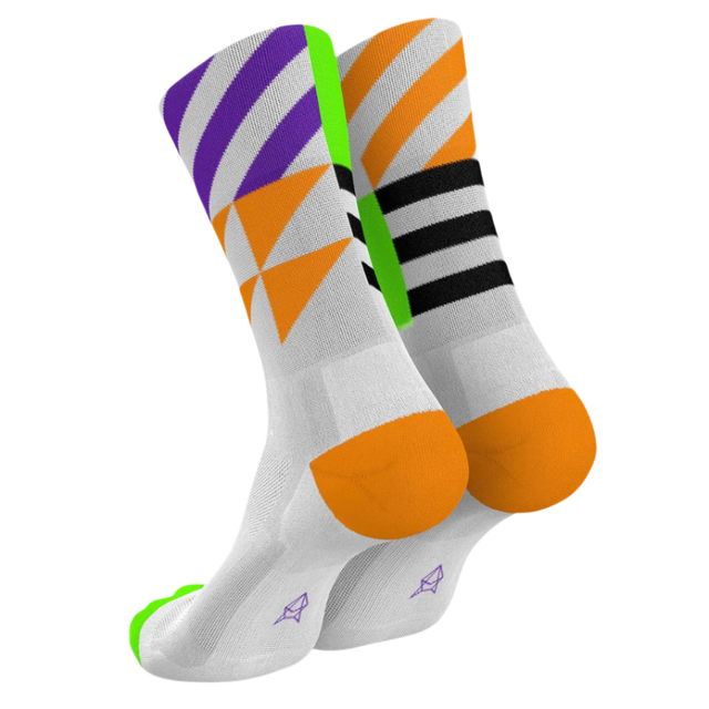 Incylence - Ultralight Elements Long Sock - Orange Green (Back)