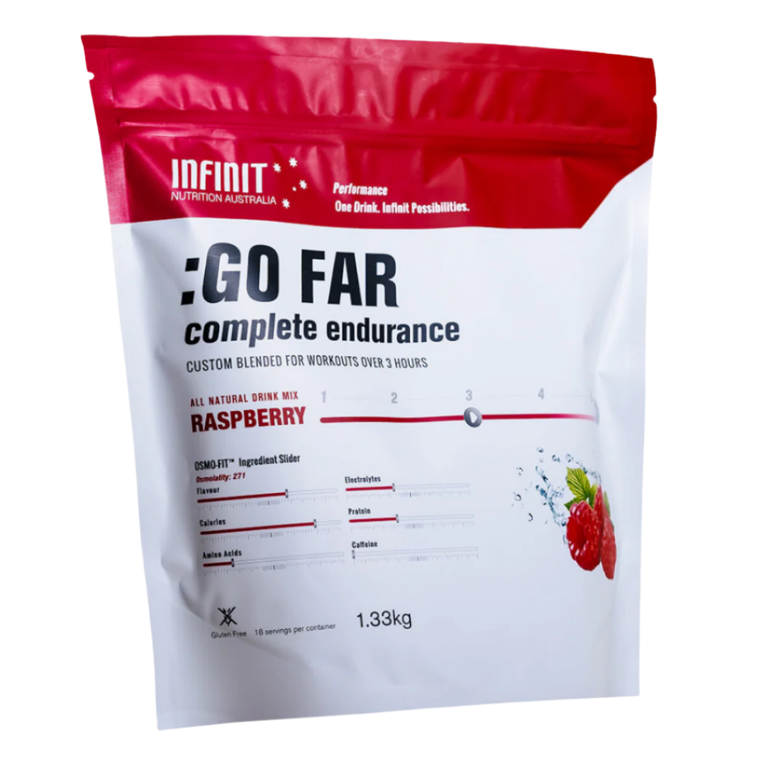 Infinit Nutrition - Go Far Drink Mix Bag - Raspberry