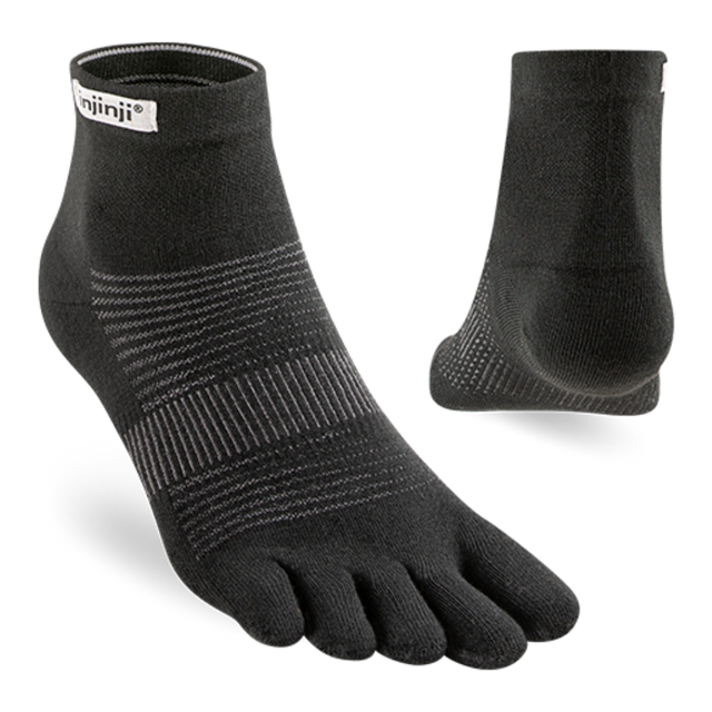 Injinji - Run Lightweight Mini-Crew - Black (Heel)