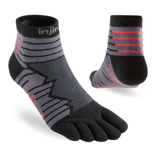Injinji - Ultra Run Mini-Crew - Onyx (Heel)