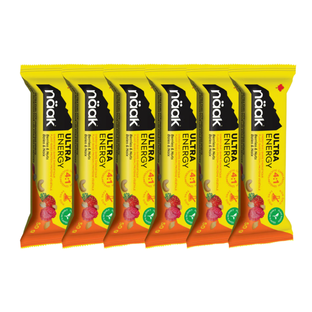 Naak - Ultra Energy Bar - Berries & Nuts - 6 Pack