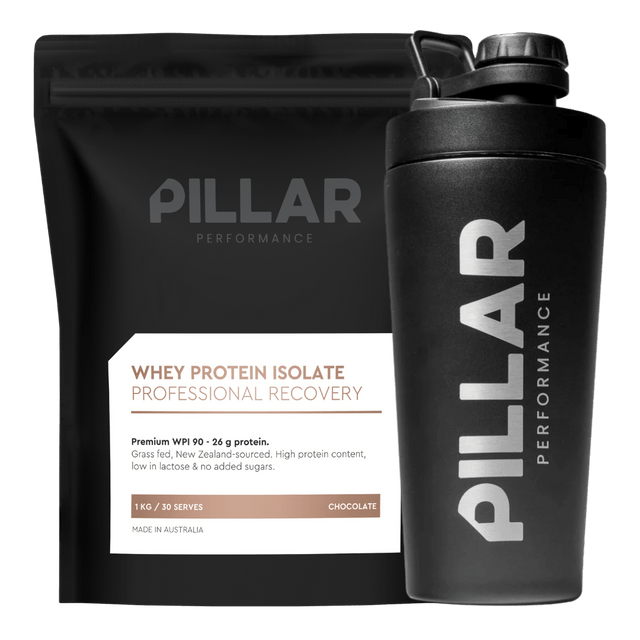 PILLAR Performance - Whey Protein Isolate Shaker Bundle - Chocolate - Aid Station