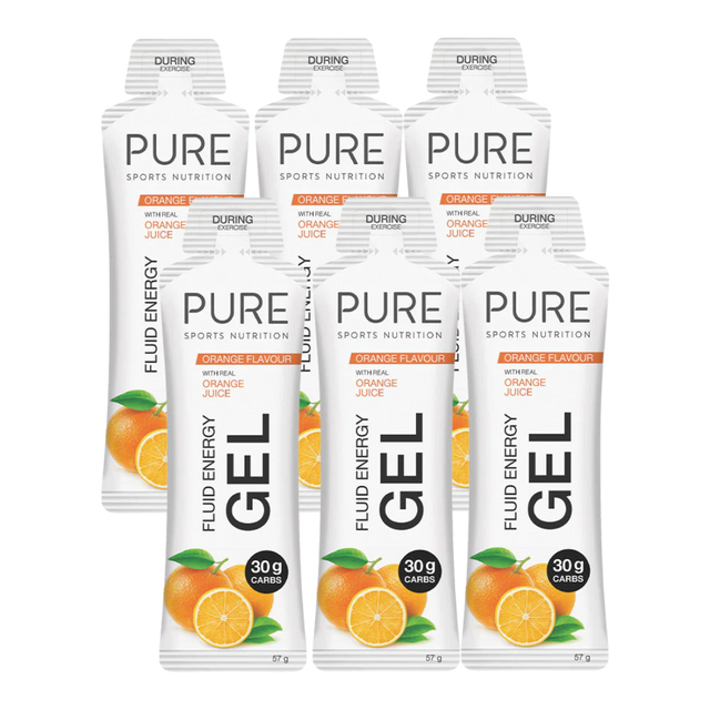 Pure Sports Nutrition - Fluid Energy Gels - Orange 30g - 6 Pack