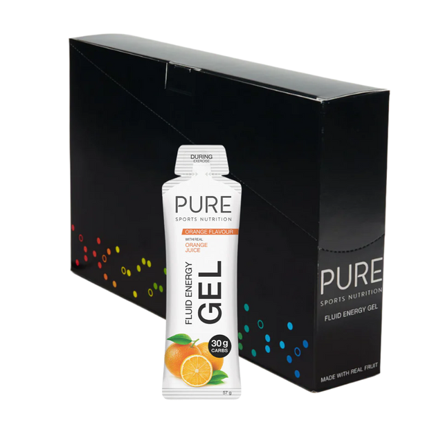 Pure Sports Nutrition - Fluid Energy Gels - Orange 30g - Box of 18