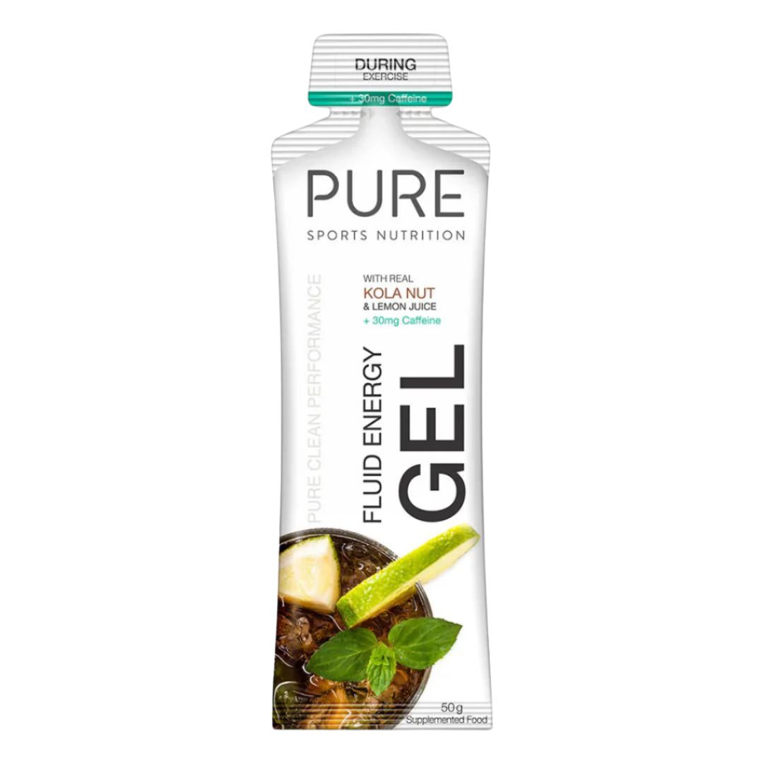 Pure Sports Nutrition - Fluid Energy Gels - Kola Nut & Lemon Juice (with caffeine) (50g)