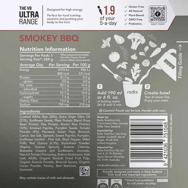 Radix Nutrition - Ultra Meals v9.0 - Smokey Barbecue