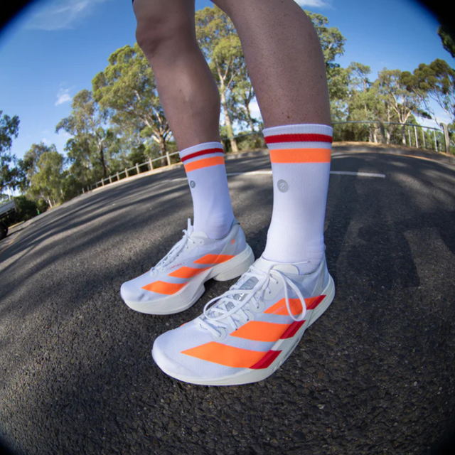 SHYU - Racing Socks - White/Tangerine/Red (Lifestyle)