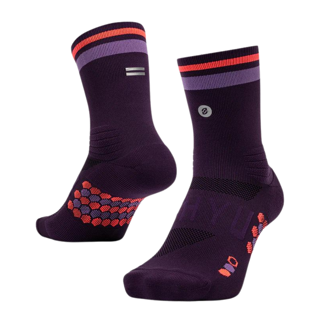 SHYU - Racing Socks - Purple/Grape/Crimson - Half Crew