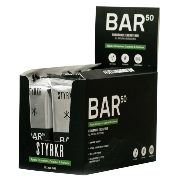 Styrkr - Energy Bar - Bar50 - Apple Cinnamon Caramel - Box of 12